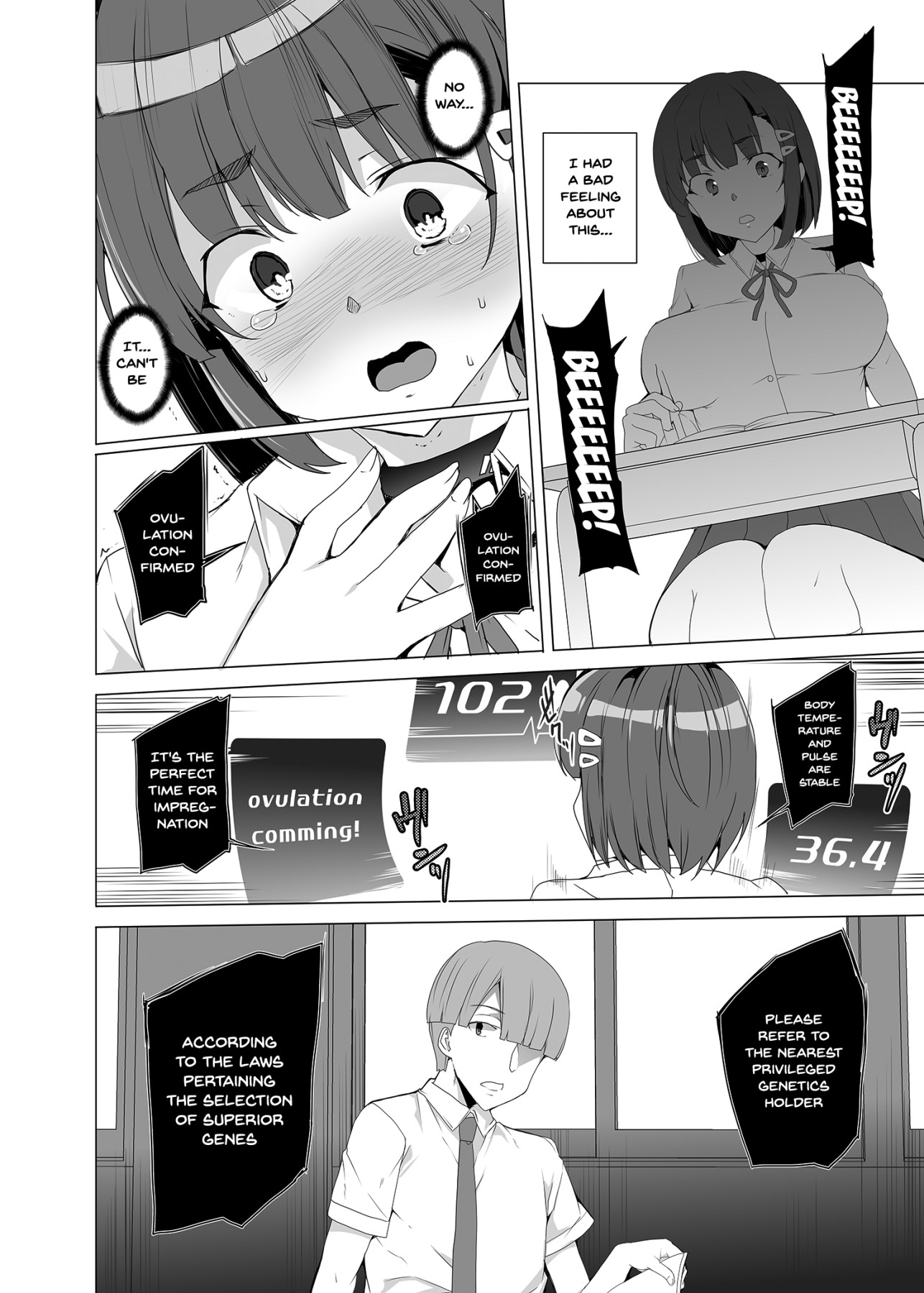 Hentai Manga Comic-Compulsory High Quality Sperm Implantation!? ~Once You Start Ovulating You Get Fucked~-Read-6